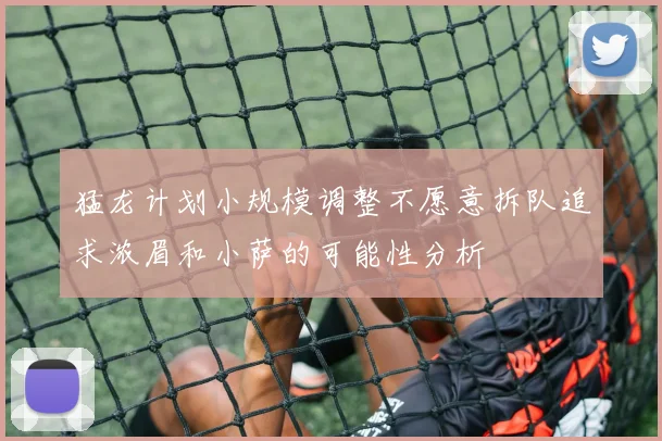 猛龙计划小规模调整不愿意拆队追求浓眉和小萨的可能性分析